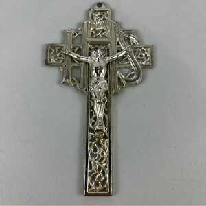 Silver Tone Crucifix 5”